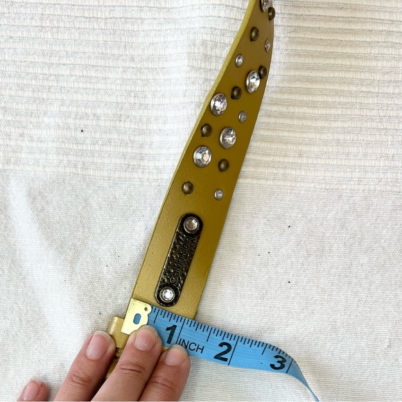 Calvin Klein Gold and Rhinestone Studded Belt - Picture 12 of 14